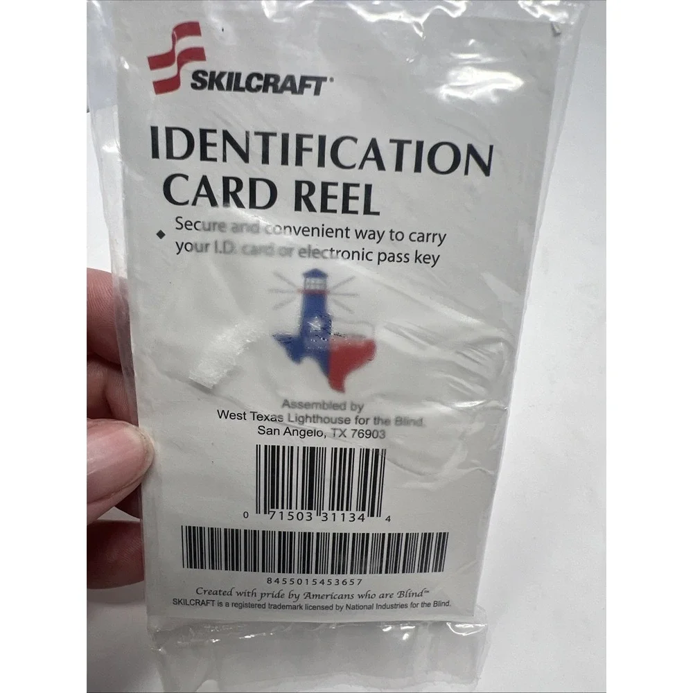 Lot of 2 SKILCRAFT Retractable ID Card Reels 36